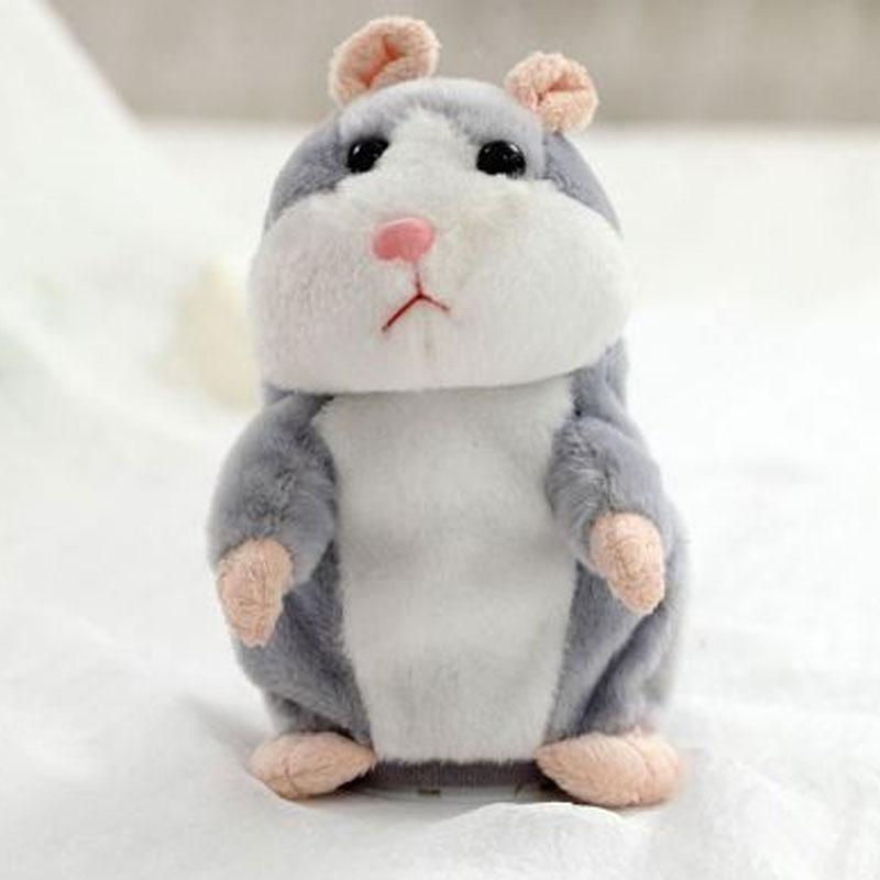 🐹 Talende hamster-kæledyr – gentager lyd & bevæger sig! 3 farver + juleversion (15 cm) ✨🎄