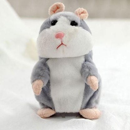 🐹 Talende hamster-kæledyr – gentager lyd & bevæger sig! 3 farver + juleversion (15 cm) ✨🎄