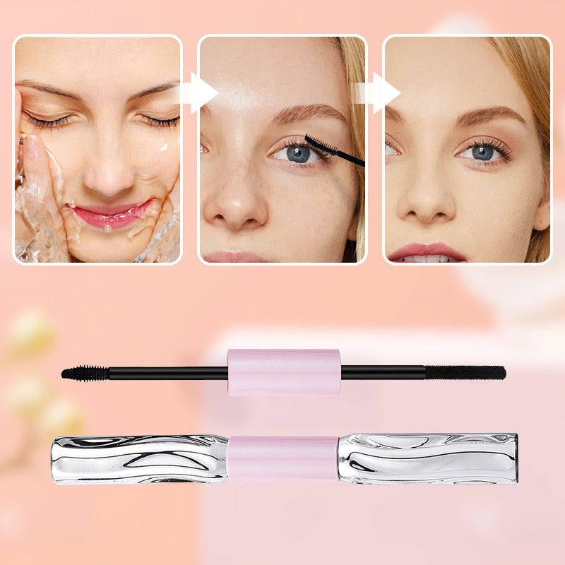 💄 KØB 1, FÅ 1 GRATIS! ⚡ 2-i-1 langtidsholdbar voluminerende og curlende mascara – smudgfri, skånsom, multifunktionel ✨