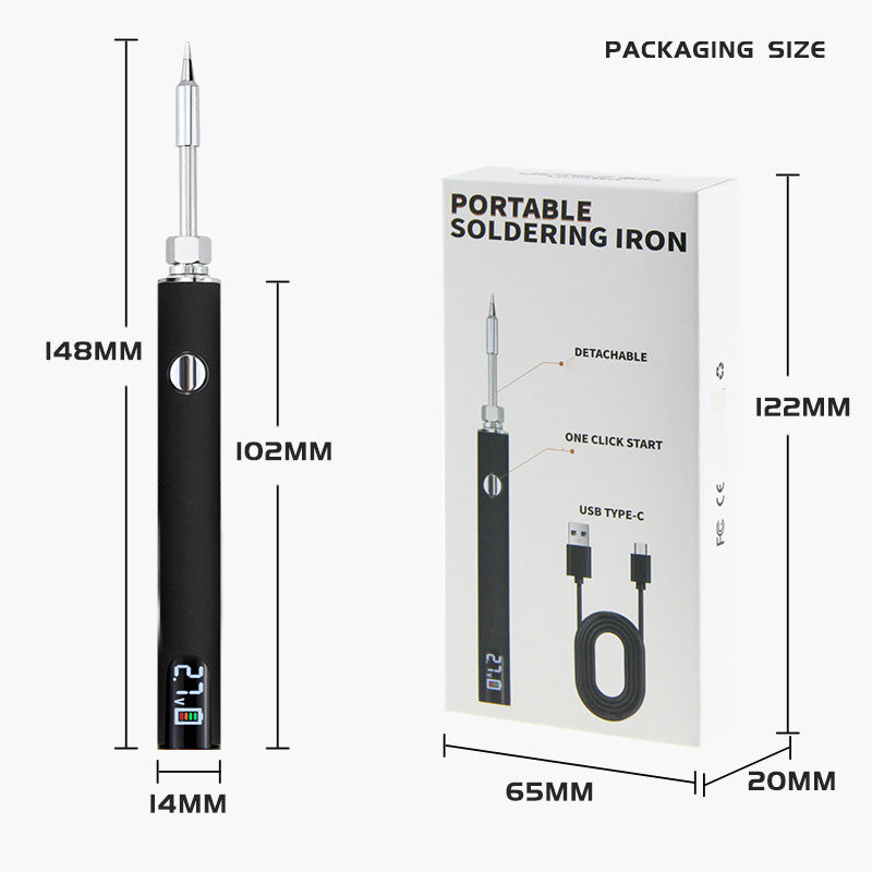 Reparer alt, hvor som helst: Bærbar USB-loddekolbe med præcis digital kontrol 🛠️✨