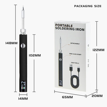Reparer alt, hvor som helst: Bærbar USB-loddekolbe med præcis digital kontrol 🛠️✨