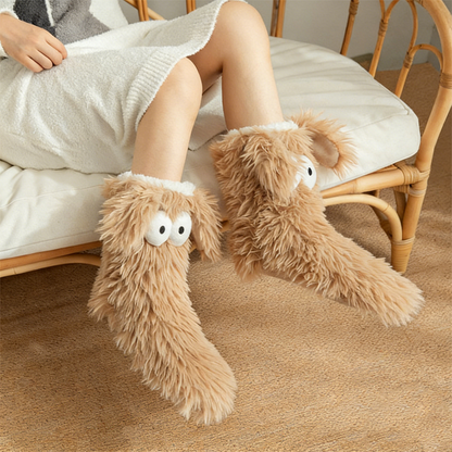 🏆🔥 SIDSTE DAG: KØB 1, FÅ 1 GRATIS ⚡ Over 50.000 solgt 💕 Bløde, Forede Hjemmesokker til Kvinder – Varme Vintersokker med Skridsikker Sål