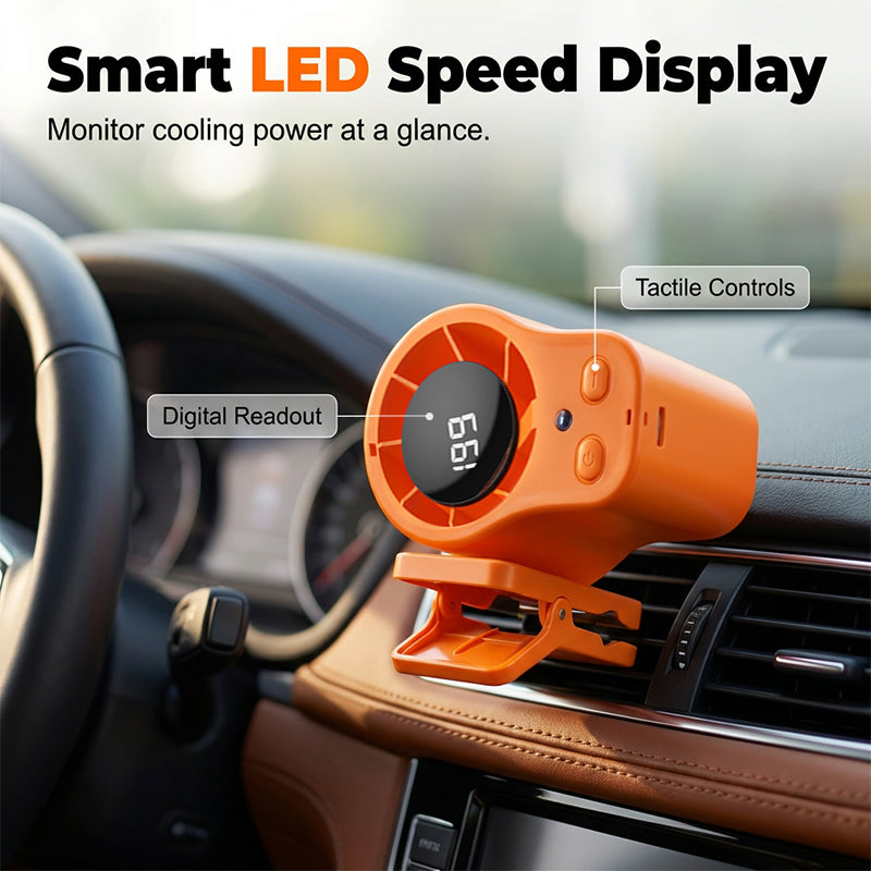 🔥 TIDSBEGRÆNSET UDSALG 199 kr. ⏰ Håndfri personlig kølevifte med LED-display