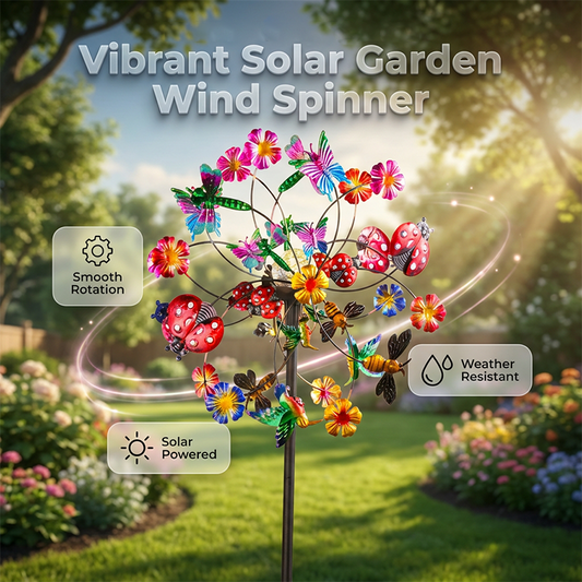Gør din have magisk: Solcelledrevet vindmølle med smukt lysspil ✨ Wind Spinner