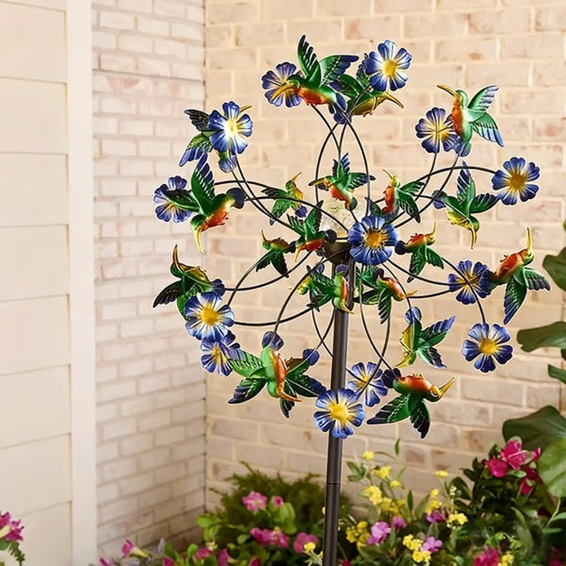 Gør din have magisk: Solcelledrevet vindmølle med smukt lysspil ✨ Wind Spinner