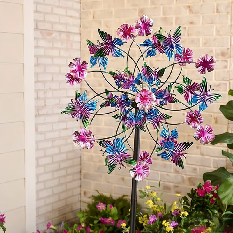 Gør din have magisk: Solcelledrevet vindmølle med smukt lysspil ✨ Wind Spinner
