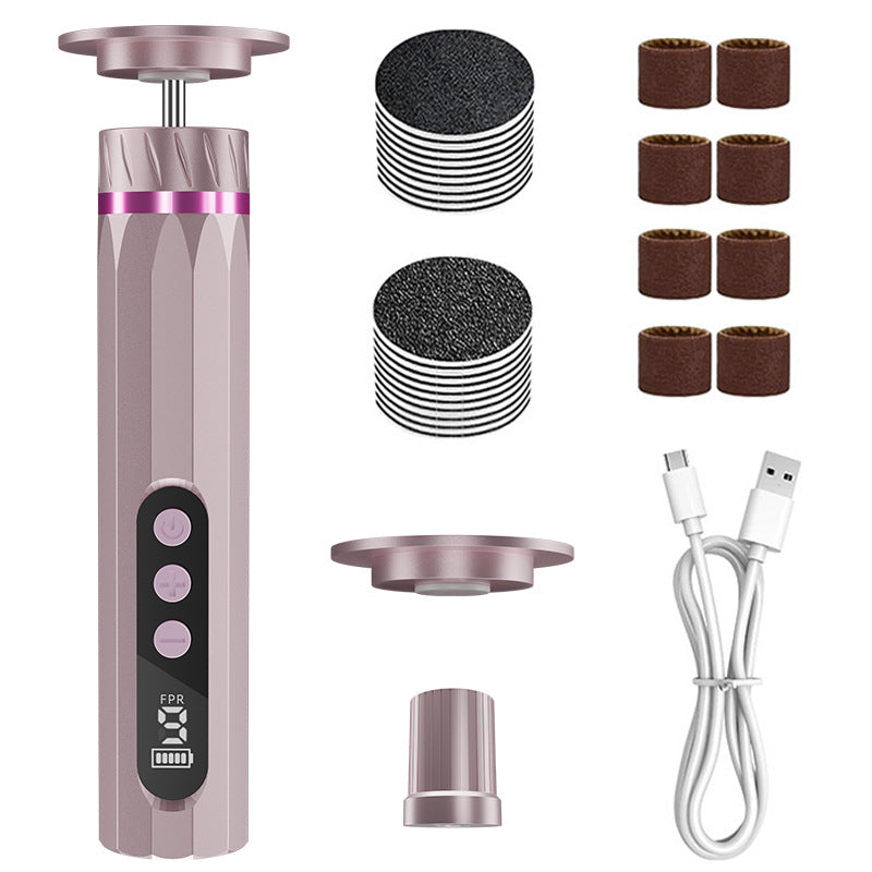 🦶🔧 Elektrisk fodfil med 9 hastigheder | LCD-display · USB-C-opladning · Hus i aluminiumslegering · Flere slibeskiver · Ergonomisk pennegreb