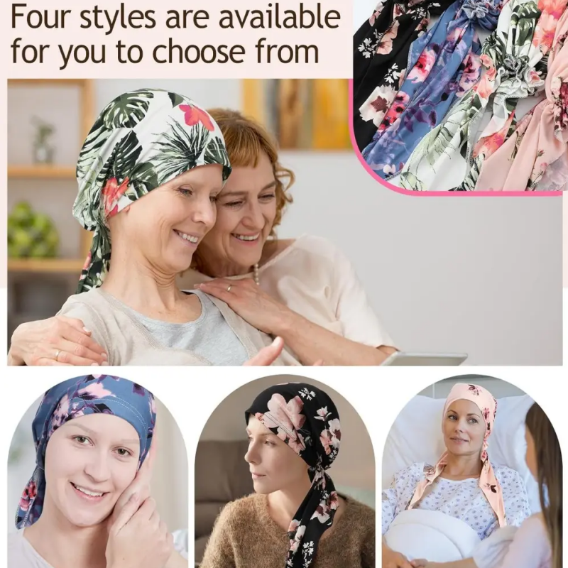 👒 BEGRÆNSET TID -50%! ✨ Forbundet tørklæde-turban med blomsterprint til kvinder – Blød, elastisk, alsidig 🌸