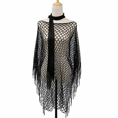 🏆 Sidste dag med særpris 99,- kr.! 💐Metallisk hæklet cover-up til sommeren – Let, flagrende & ubesværet stilfuldt sommeroutfit