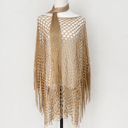🏆 Sidste dag med særpris 99,- kr.! 💐Metallisk hæklet cover-up til sommeren – Let, flagrende & ubesværet stilfuldt sommeroutfit