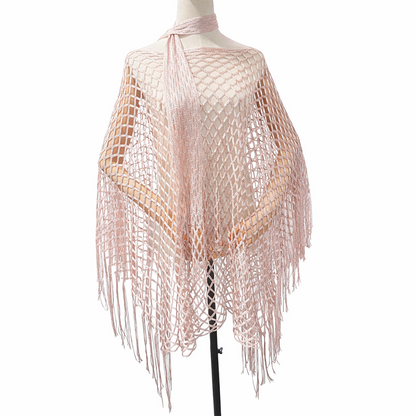 🏆 Sidste dag med særpris 99,- kr.! 💐Metallisk hæklet cover-up til sommeren – Let, flagrende & ubesværet stilfuldt sommeroutfit