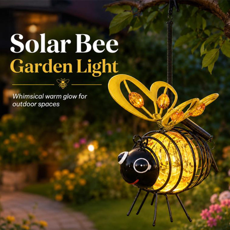 🌙🍃🪴 BEGRÆNSET TID - 50% RABAT! Hængende solcelle-bielampe – varmt ravgult lys, flimmerfri, perfekt til havefester, camping eller børneværelser – spred glæde dag og nat 🌞🌜