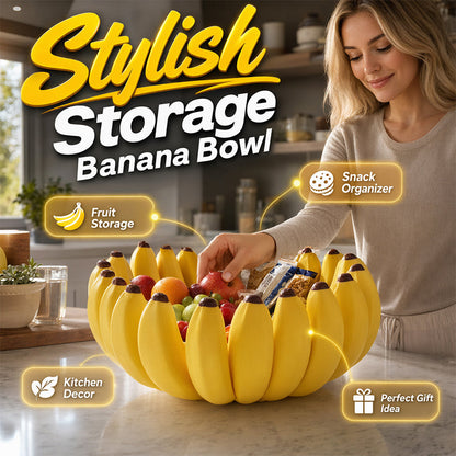 🍌 Banan Opbevaringsskål — Skulpturel & Designer Dekorativ Beholder ✨