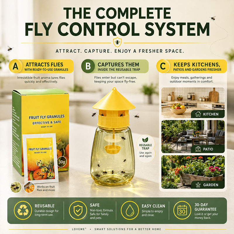 ⏳💥 Sidste 3 timer - kun 139 kr.!! 🔥 Indendørs og udendørs hængende fluefælde