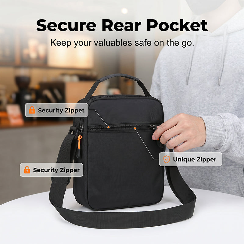 🎉 2026 Udsalg — Over 34.200 solgt! 📢 Oxford skuldertaske / crossbody til mænd – Letvægt, vandafvisende commuter sling bag med mange lommer ✨