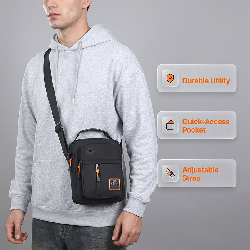 🎉 2026 Udsalg — Over 34.200 solgt! 📢 Oxford skuldertaske / crossbody til mænd – Letvægt, vandafvisende commuter sling bag med mange lommer ✨