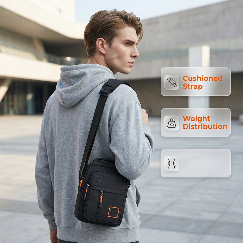 🎉 2026 Udsalg — Over 34.200 solgt! 📢 Oxford skuldertaske / crossbody til mænd – Letvægt, vandafvisende commuter sling bag med mange lommer ✨