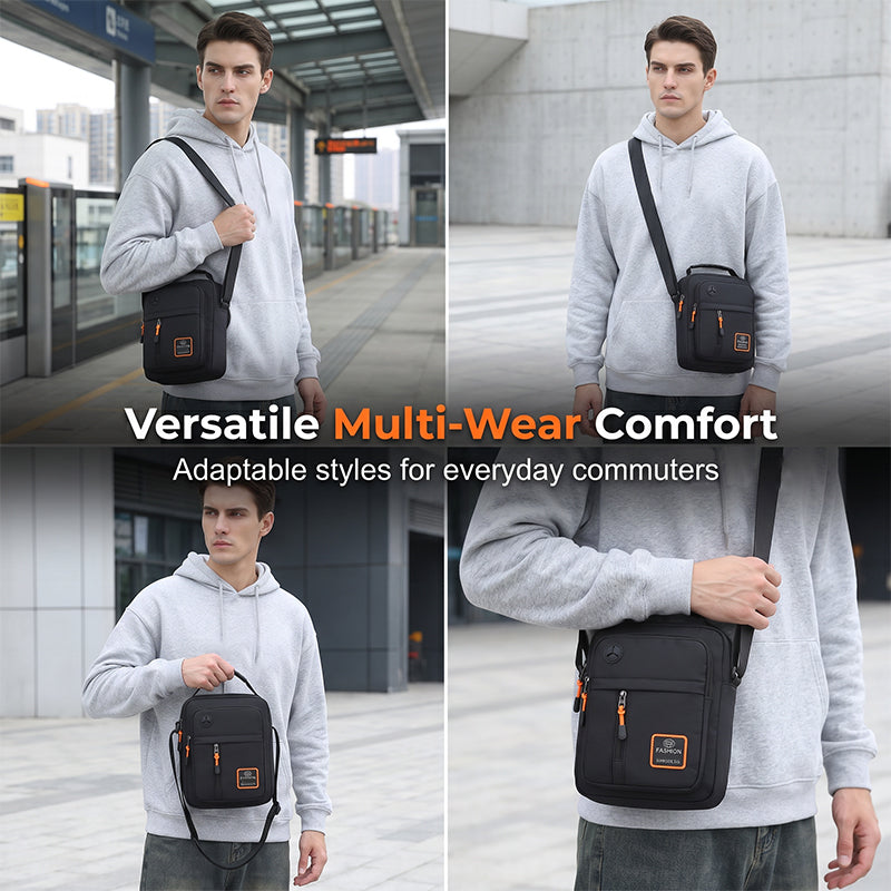 🎉 2026 Udsalg — Over 34.200 solgt! 📢 Oxford skuldertaske / crossbody til mænd – Letvægt, vandafvisende commuter sling bag med mange lommer ✨