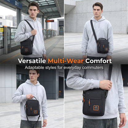 🎉 2026 Udsalg — Over 34.200 solgt! 📢 Oxford skuldertaske / crossbody til mænd – Letvægt, vandafvisende commuter sling bag med mange lommer ✨