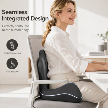 🪑 2026 Hot Sale 70% RABAT! ✨ Ergonomisk hukommelsesskum sædepude med rygstøtte – komfortabel hele dagen, perfekt til kontor, bil & hjem ✨