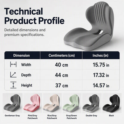 🪑 2026 Hot Sale 70% RABAT! ✨ Ergonomisk hukommelsesskum sædepude med rygstøtte – komfortabel hele dagen, perfekt til kontor, bil & hjem ✨
