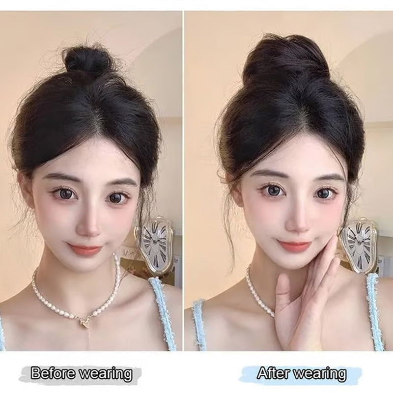 💁‍♀️Quick‑Fit Voluminous Hair Wrap | Realistisk syntetisk hårknold til hverdag og festlige lejligheder