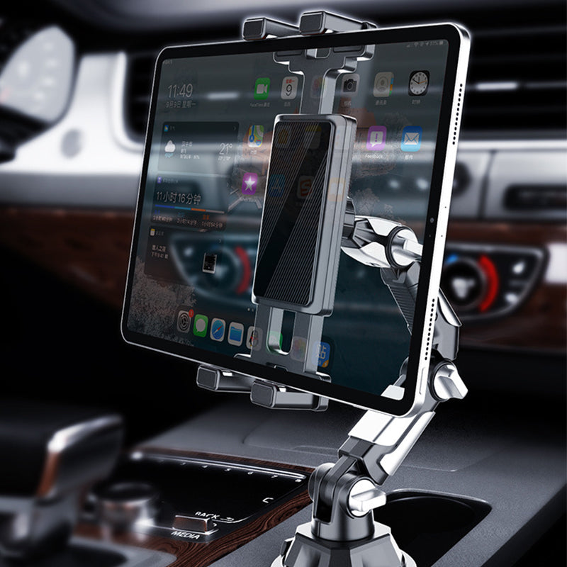 🚗 Fra Lejebil til Familie-SUV – Sammenklappelig Tablet-holder Passer til De Fleste Kopholdere. Justerbar Vinkel