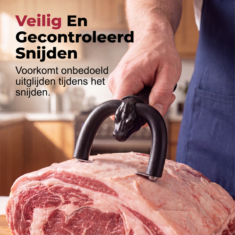 🥳 2026 HOT SALE 🥳💞 50.000+ SOLGT! 🥩🔪 50% RABAT! Håndholdt fedttrimmer til okse & svin – U-formet buet holder fjerner overfladefedt uden at spilde magert kød. Rustfrit stålblad, ergonomisk greb – tilbered som en prof! 🧑‍🍳✨