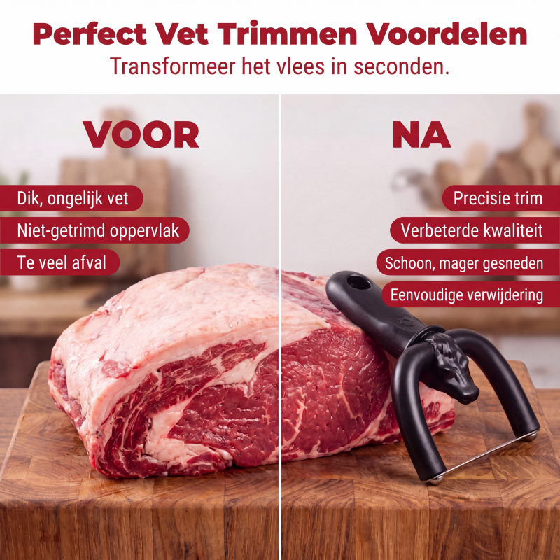 🥳 2026 HOT SALE 🥳💞 50.000+ SOLGT! 🥩🔪 50% RABAT! Håndholdt fedttrimmer til okse & svin – U-formet buet holder fjerner overfladefedt uden at spilde magert kød. Rustfrit stålblad, ergonomisk greb – tilbered som en prof! 🧑‍🍳✨