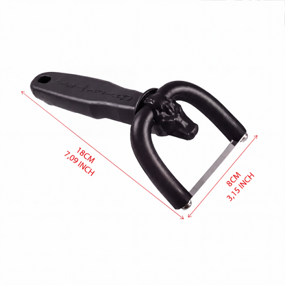 🥳 2026 HOT SALE 🥳💞 50.000+ SOLGT! 🥩🔪 50% RABAT! Håndholdt fedttrimmer til okse & svin – U-formet buet holder fjerner overfladefedt uden at spilde magert kød. Rustfrit stålblad, ergonomisk greb – tilbered som en prof! 🧑‍🍳✨