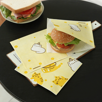 🥪 BEGRÆNSET TID 50% RABAT! 🧺 Fedtafvisende Sandwich Papirposer – Søde, Praktiske, Fødevaresikre ✨