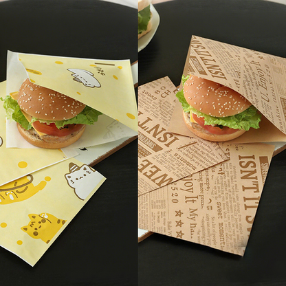 🥪 BEGRÆNSET TID 50% RABAT! 🧺 Fedtafvisende Sandwich Papirposer – Søde, Praktiske, Fødevaresikre ✨