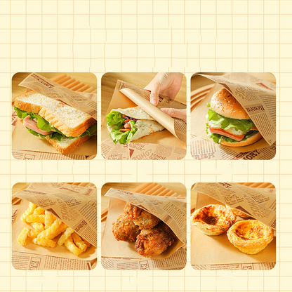 🥪 BEGRÆNSET TID 50% RABAT! 🧺 Fedtafvisende Sandwich Papirposer – Søde, Praktiske, Fødevaresikre ✨