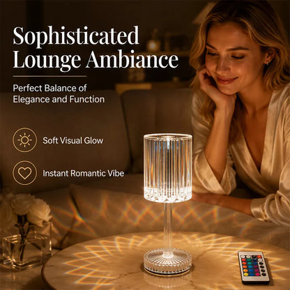 Akryl Rose Krystal Bordlampe med Touch