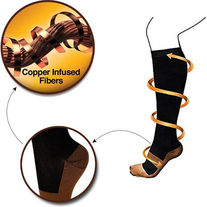 🧦 BEGRÆNSET TID - SPAR 50%! ⚡ Unisex Kobber-Infunderede Kompressionsstrømper – Støttende, Friske & Til Alle Anledninger ✨