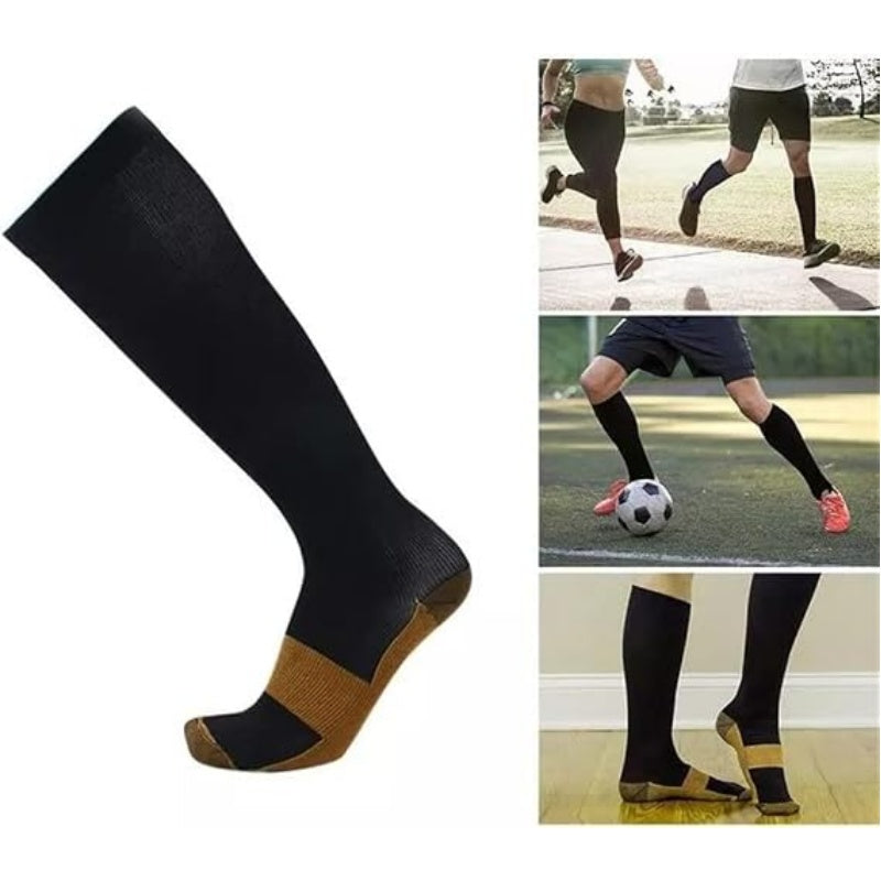 🧦 BEGRÆNSET TID - SPAR 50%! ⚡ Unisex Kobber-Infunderede Kompressionsstrømper – Støttende, Friske & Til Alle Anledninger ✨