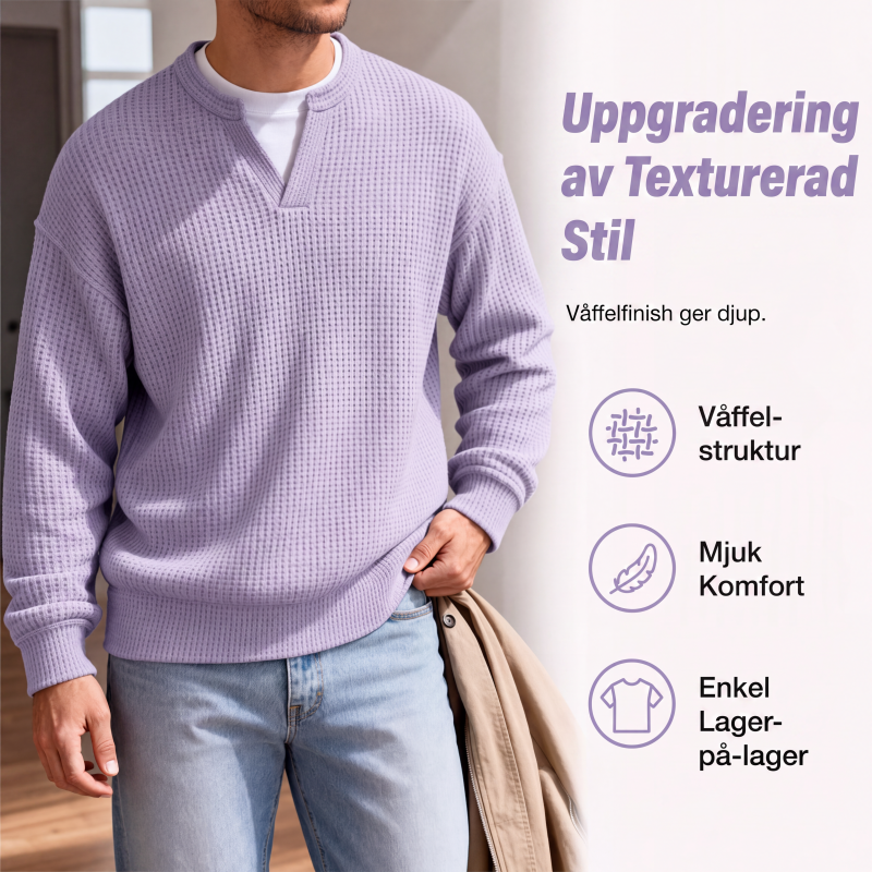 👕 Lagdelt comfort-vaffel T-shirt