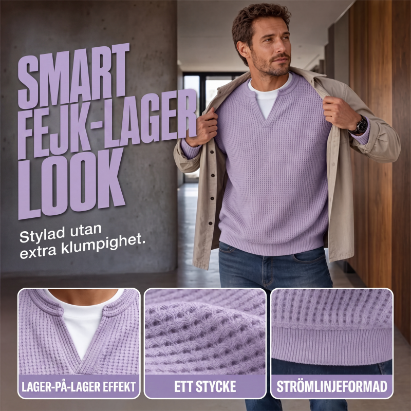 👕 Lagdelt comfort-vaffel T-shirt