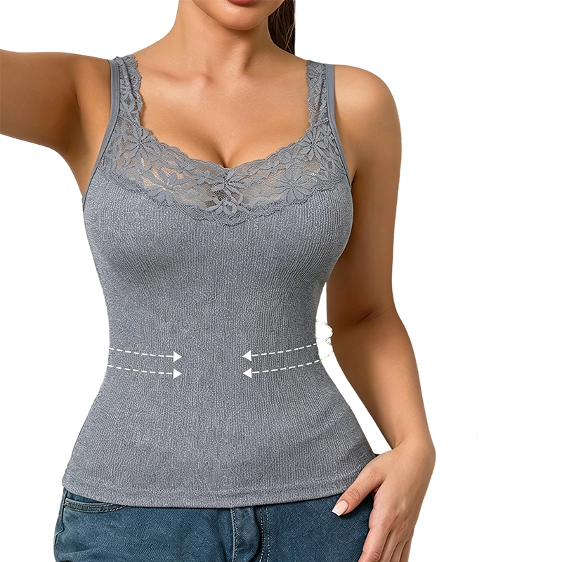 🔥Last Day Special Price ￡6.99!!💐Delicate Lace Trim Slim‑Fit Camisole