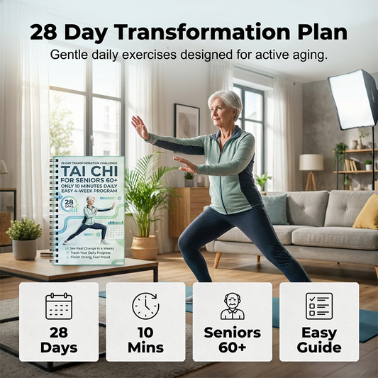 BEGRÆNSET TID: SPAR 50%! ⚡ Tai Chi Træningsbog for Seniorer & Begyndere – Skånsom, Trin-for-Trin & Fokus på Sundhed ✨