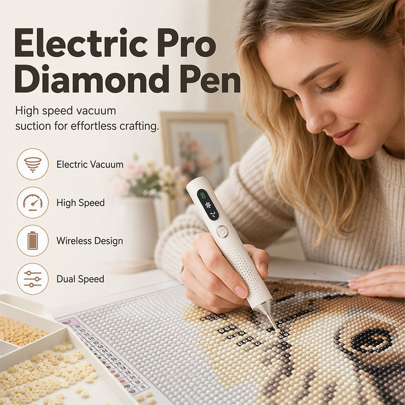 💎 TIDSBEGRÆNSET 50% RABAT! ✨ Genopladelig Elektrisk Diamantpen – Præcis, Komfortabel, Tidsbesparende