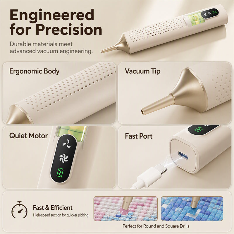 💎 TIDSBEGRÆNSET 50% RABAT! ✨ Genopladelig Elektrisk Diamantpen – Præcis, Komfortabel, Tidsbesparende