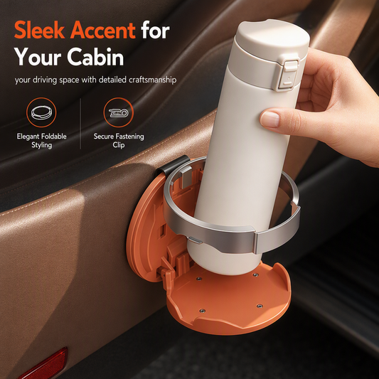 ⏰ Multifunktionel foldbar cup holder til bildør — til drikkevarer og flasker 🚗🥤