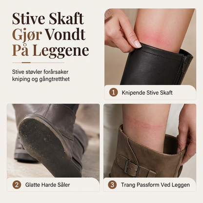 👢 Snørestøvler til kvinder med slouchy skaft til midt på læggen