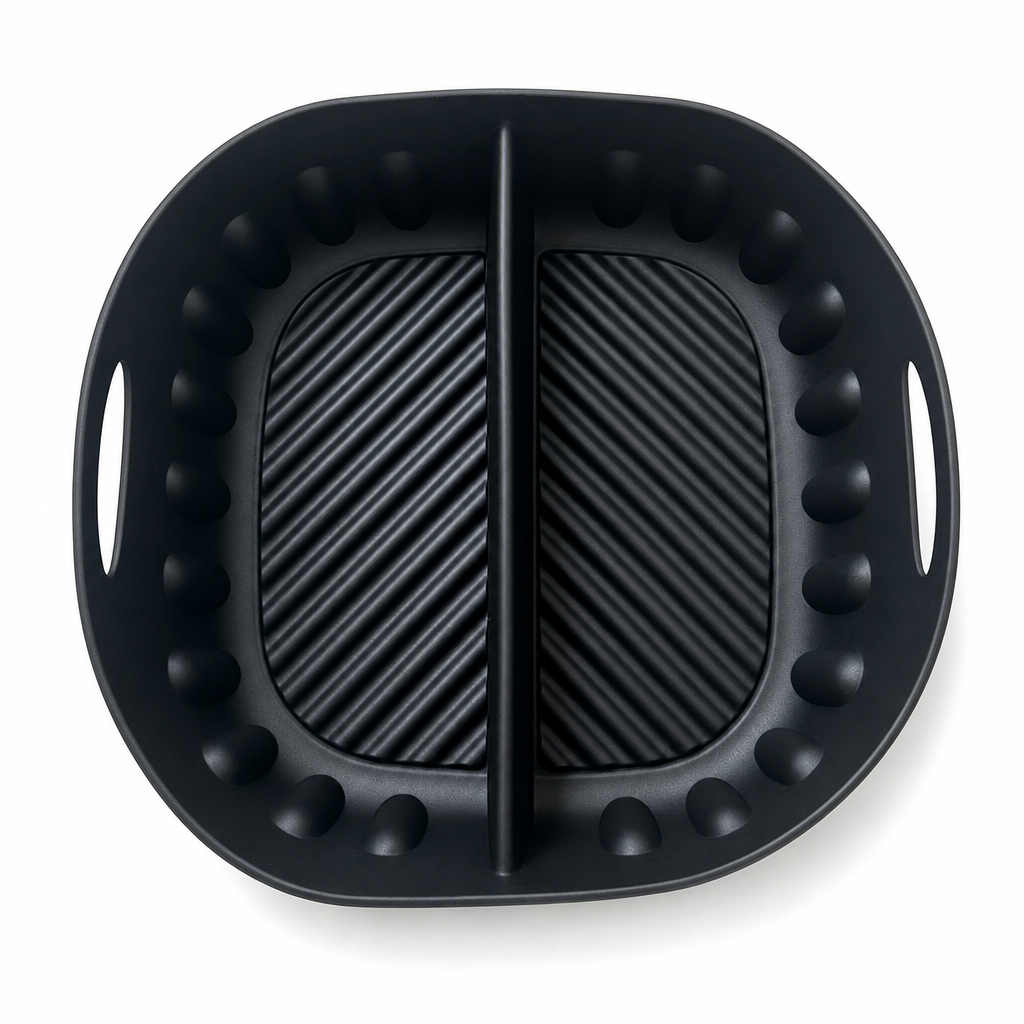 🍳 Genanvendelig delt airfryer silikoneindsats