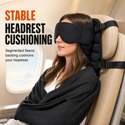✈️ Integreret memory foam rejsepude og 3D blackout søvnmask sæt til nakkestøtte under rejsen