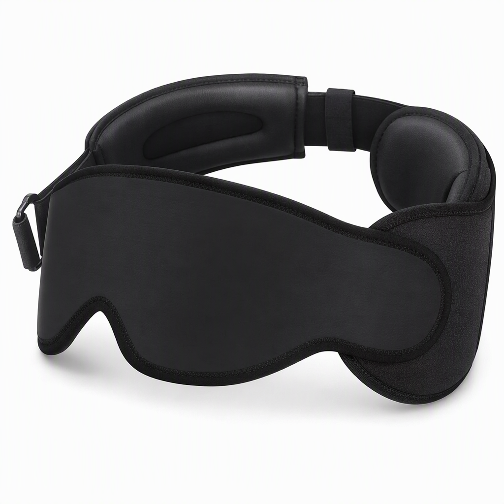 ✈️ Integreret memory foam rejsepude og 3D blackout søvnmask sæt til nakkestøtte under rejsen