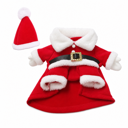📢📢 50 % RABAT! ⏰ Julekostume til hunde og katte – efterårs- og vinteroutfit med julemandsdragt og snefnugskappe 🎅❄️