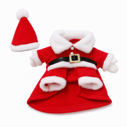 📢📢 50 % RABAT! ⏰ Julekostume til hunde og katte – efterårs- og vinteroutfit med julemandsdragt og snefnugskappe 🎅❄️
