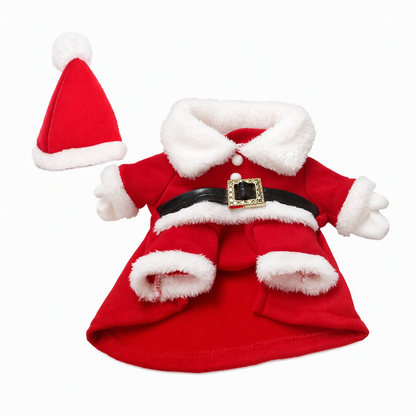 📢📢 50 % RABAT! ⏰ Julekostume til hunde og katte – efterårs- og vinteroutfit med julemandsdragt og snefnugskappe 🎅❄️